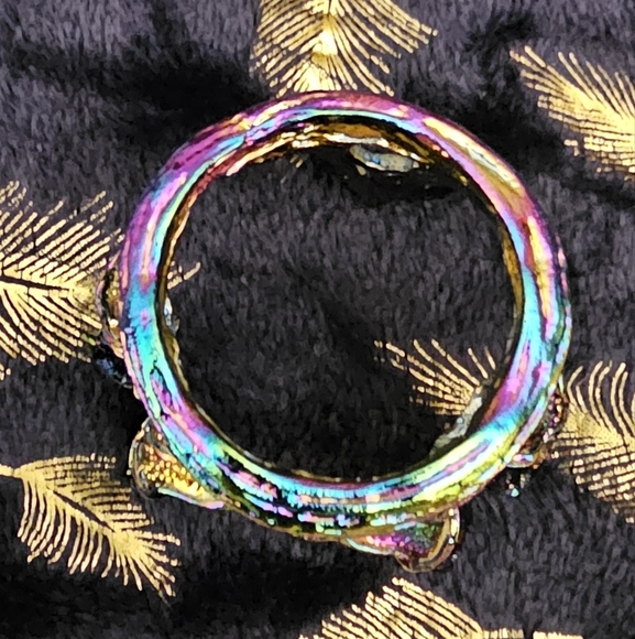 3.5 cm diameter, 50g metal rainbow aura Butterfly holder, holds large spheres - Picture 8 of 13